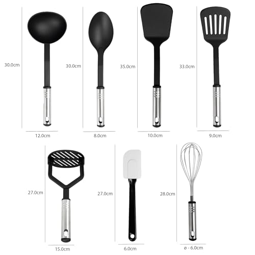 Kitchen Utensils Set - 17 Cooking Utensils Set, Kitchen Tool - Non-Stick & Heat Resistant Kitchen Gadgets Set -Cooking Ladles