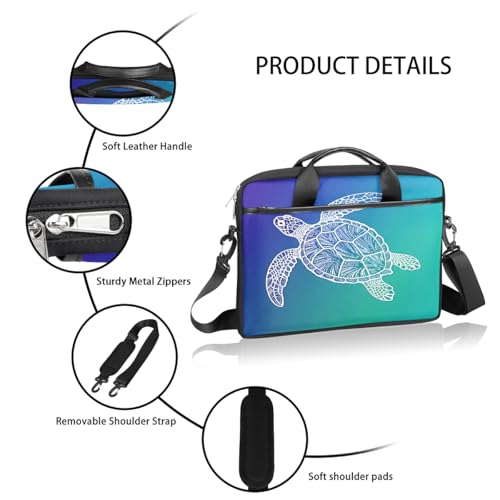 Maletín para laptop 15 pulgadas con patrón tortuga marina miniatura 4