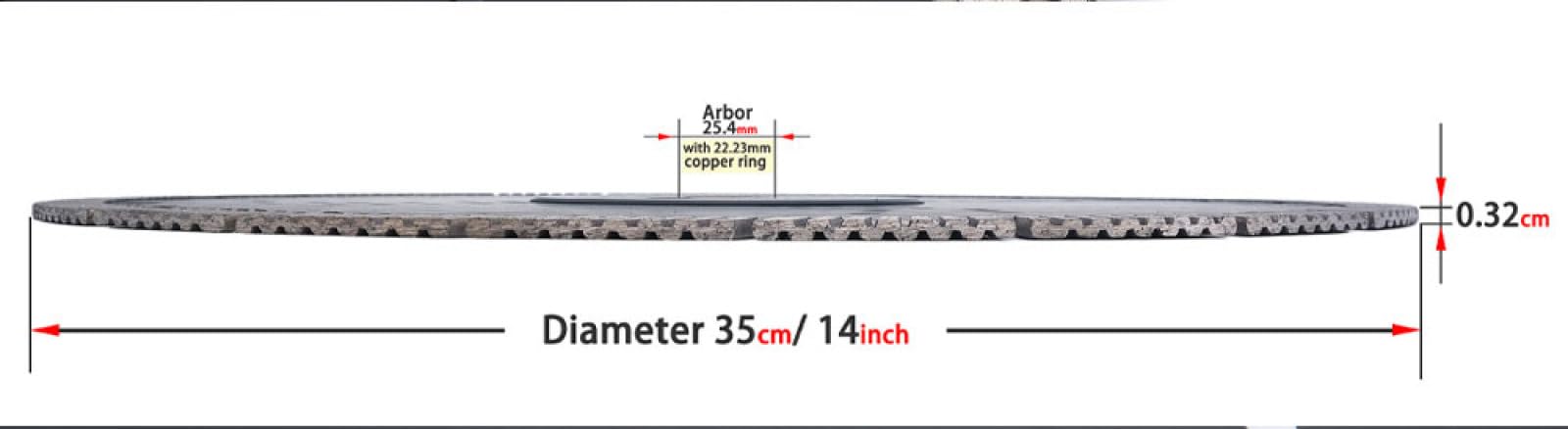 Diamentowa tarcza szlifierska do szlifierek, 14" 350MM Diamentowa Tarcza Tnąca Do Kamienia Granitu Marmuru Ceramiki Betonu Gorące Prasowane Spiekane Diamentowe Tarcze Tarczowe