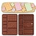 Juliyeh CGJ1 Moule à chocolat en silicone sans bâton Mini Chocolate Bar Mold pour DIY Chocolate Chocolat Praline Bonbons (9 trous)