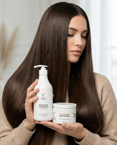 Image of Global Amazon Secrets Original Combo Nanoplastia Shampoo & Hair Masque(mask) 500ml each | Btx Infusion, Fenugreek, Omega 3 & BioKeratin | Sulphate, parabens & Silicon Colour Free(1 shampoo 1 masque
