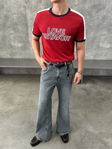 Image of KOTTY Men Jeans || Baggy Fit Jean's for Man || Loose Fit Low Rise Denim || Stretchable Casual Wear Jean,s || Dance Rap Rapping Style Pant for Men || Denim Cotton Jeans
