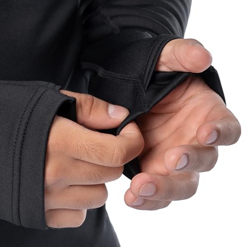 Fruit of the Loom Men's Heavyweight Brushed Back Fleece Thermal Underwear Base Layer Set, Black, 5X-Large by Fruit of the Loom - Image 3