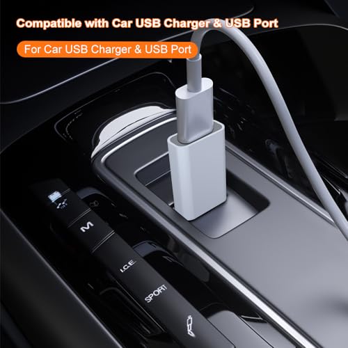 USB to USB C Adapter,USB-C Female to USB Male Adapter Compatible with Apple MagSafe Watch 10/9/8/7/SE/Ultra,Car,iPhone 16 15 14 13 12 Mini Pro Max,iPad,Galaxy,Pixel 7 6 5,CarPlay,Wall Plug - Image 6