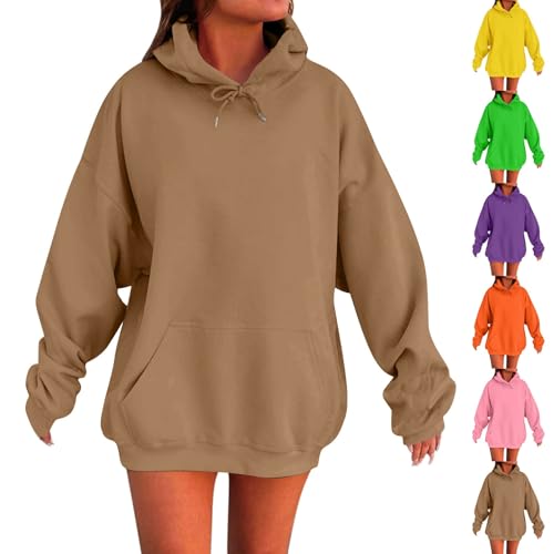 Sweats à Capuche Femme 2025 Super Soft Touch Automne Hiver Chic Élégant Coton Couleur Pure...