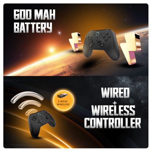 Cosmic Byte Blitz Wireless + Wired Controller for PC, Hall Effect Joystick & Triggers, 1000Hz Polling Rate, Adjustable Vibration, Turbo & Auto... - Image 2