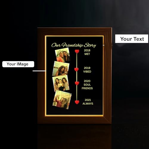 Image of Customized Acrylic Photo Frame Personalized Name, Photo Text | Premium Gift for Birthday AnniversaryGift for Couples HD Print with Name Picture | Unique Gift All Occasions (Customized Desgin 2)