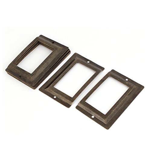 sourcing map Büro Bibliothek Datei Schublade Tag Metall-Etiketten-Halter Bronze-Ton 10 Stück