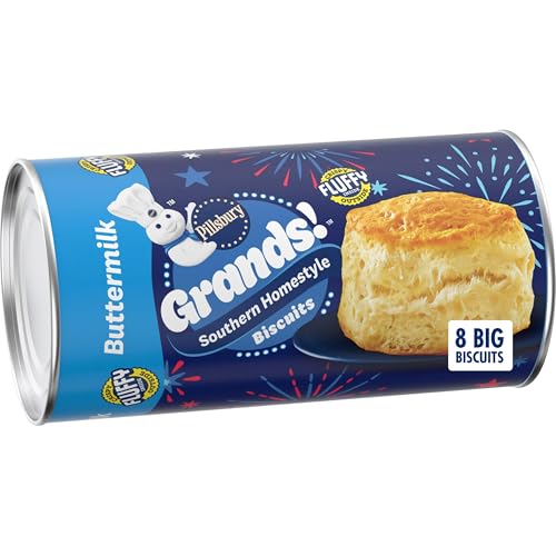 Pillsbury Grands Southern Homestyle Buttermilk Refrigerated Biscuit Dough, 8 Ct, 16.3 oz