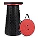 FIEMACH Tragbarer Klapphocker, Zweiten Generation Mini Teleskophocker Leichte Campinghocker für Outdoor Camping Angeln BBQ Drinnen Küche, Belastung 397 lb (Rot)