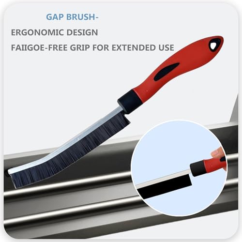 Image of Gap Cleaning Brushes,Small Conner Crevice Cleaner Essentials Home Cleaning | Crevice Brushes for Women Men, Hard Bristle Small Space Scrub for Household House Bathroom Kithen Window Shower Sink