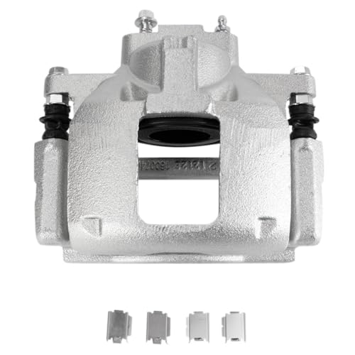 Image of TRQ Front and Rear Brake Caliper Set Zinc Coated Brackets Hardware Compatible with 2008-2016 Chrysler Town and Country 2008-2016 Dodge Grand Caravan 2012-2015 Ram C V 2009-2014 Volkswagen Routan