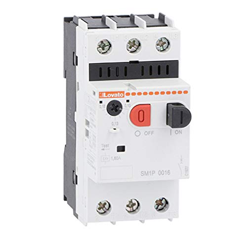 Lovato Electric SM1P1800 Motor Protection Circuit Breaker, 18A, 400V, IP20, Touch Control, MOSFET Switch, Push Button Actuator, DIN Rail Mount