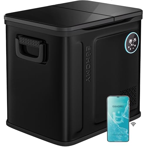 Image of EUHOMY 12 Volt Refrigerator, 58QT Dual Zone Electric Cooler APP Control, Car Refrigerator with 12/24V DC 110-240V AC, Car Fridge -4℉~68℉, Portable Freezer Aluminum Interior for Camping,Trip,Home,Truck