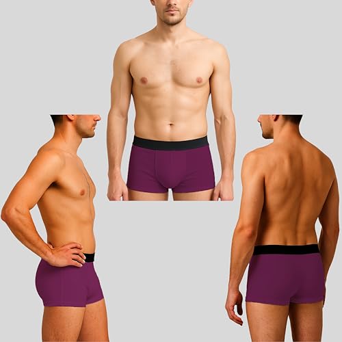 Image of HK47 Men Underwear Pack, Ice Silk Stretchable Breathable Trunks, Regular Fit Men's Brief, Anti Bacterial Quick Dry Innerwear for Men