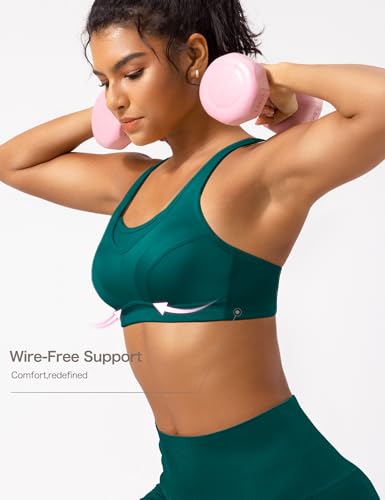 Image of Wingslove High Impact Sports Bras for Women Plus Size Non Padded Wirefree Workout Bra Bounce Control