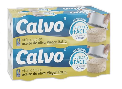 Calvo Atún Claro en Aceite de Oliva Virgen Extra Pack3 x 65g (4 Uds.)