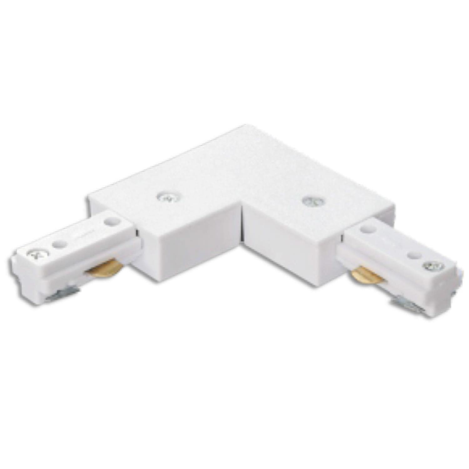 VoltShine White L-Type Three-Way Rail, Sleek Design, Easy Installation, Ideal for Lighting in Commercial and Residential Spaces.