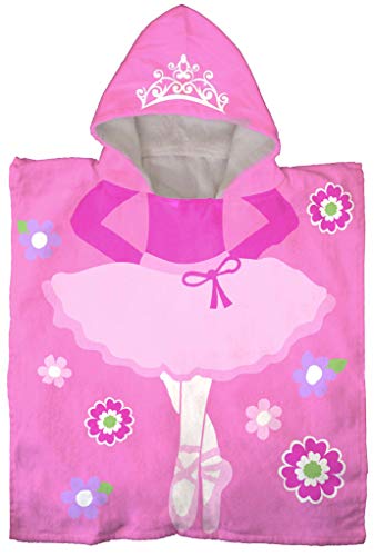 Jay Franco Trend Collector Ballerina Kids Bath/Pool/Beach Hooded Poncho Towel - Super Soft