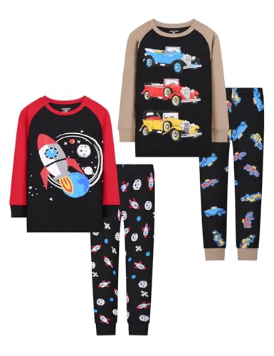 Image of Joyond Boys Pajamas Set for Toddler Cotton Clothes Snug-Fit Pjs Kids Casual Long Sleeve Sleepwear Set