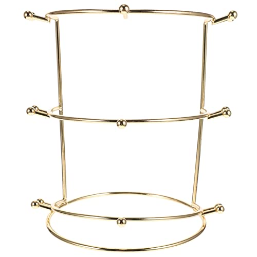 Cabilock Three-tier Crown Display Stand for Bridal Headbands Organizer for Hair Accessories Jewelry Holder for Necklaces and Bracelets Elegant Storage Rack for Home and Shops