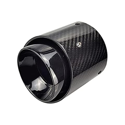 1PC Carbon Fiber Exhaust Tip for Mini Cooper F54/F55/F56/F57/F60/R55 Cooper S/R56 Cooper S/R57 Cooper S/R58 Cooper S 85mm Inlet Black Glossy Muffler Tip for Mini Cooper JCW 3.35 Inch Inlet Cover