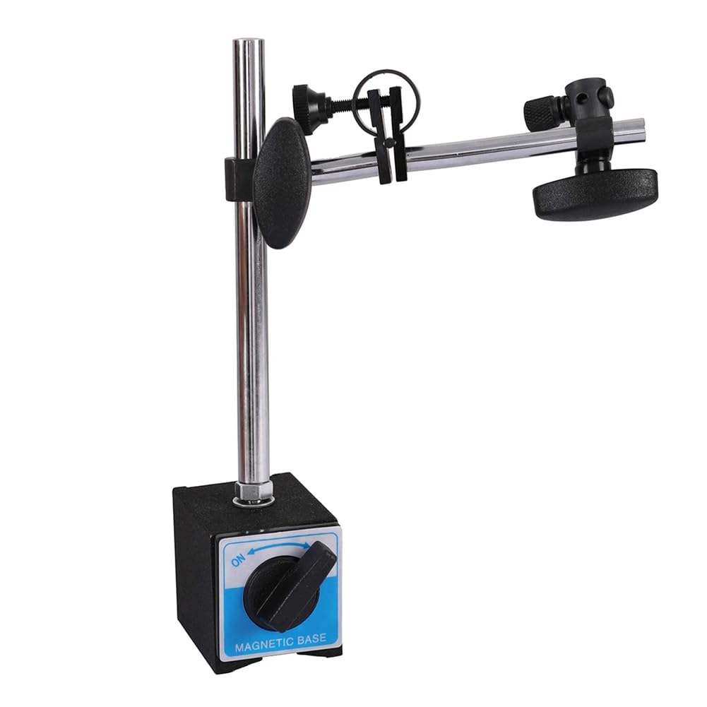 Messuhr mit Magnetischem Sockelhalter, Fein Einstellbar, Langer Arm, 0-1, Professionelles Messgerät, 0,001