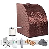 CAMORSA Portable Personal Steam Sauna 2L Folding Lightweight Fast Heating Full Body Home Sauna Spa...