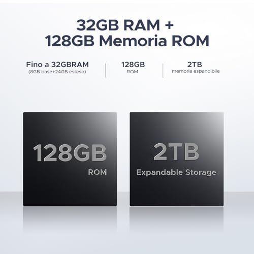 DOOGEE Note 58 Smartphone Android 16, 32GB+128GB/2TB TF Cellulare, 6.75" HD+ 90Hz Schermo,6250mAh, 16MP+8MP Telefono Cellulare, 4G Dual SIM/Octa Core/Widevine L1/NFC/OTG/Face ID/GPS, Nero