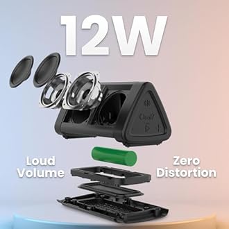 Cambridge Soundworks OontZ Angle 3 Portable Bluetooth Speaker Louder Volume 10W Power, More Bass, IPX5 Water Resistant, Perfect Wireless Speaker for Home Travel Beach Shower Splashproof, by Cambridge SoundWorks (White)