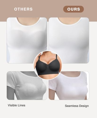 Image of Lover-Beauty Bralettes for Women Wireless Stretch Unlined Everyday Bra