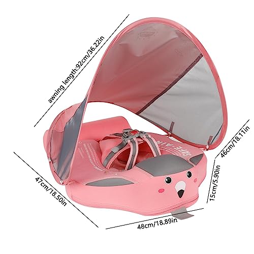 piscina para bebês | Boia infantil não inflável com dossel e cauda com proteção solar FPS 50+, nataç