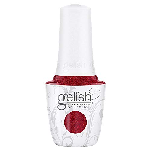 Gelish Vernis Gel Harmony Walking On Stardust Red Glitter 1110369