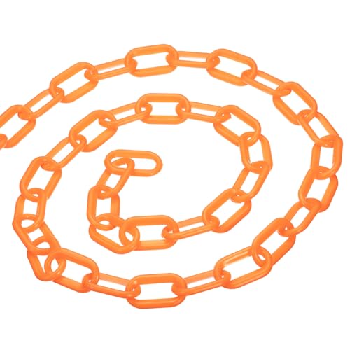 Chaîne de sécurité plastique orange 6m pour sécuriser l'accès des parkings de copropriété