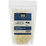 Herb Affair Clear Empty Gelatin Capsules Size 1-1000 Count - Holds 300-600mg - Great for Dogs and Kids Medication - Works with Most Capsule Fillers