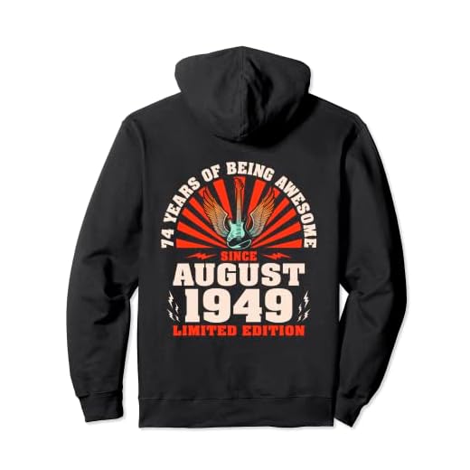 74 cumpleaños clásico guitarrista amante de la música nacido en agosto de 1949 Sudadera con Capucha