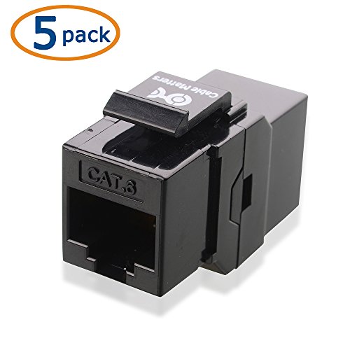 Cable Matters Ul Listed 5-Pack Rj45 Keystone Jack Coupler Gender Changer In Black #TOP1