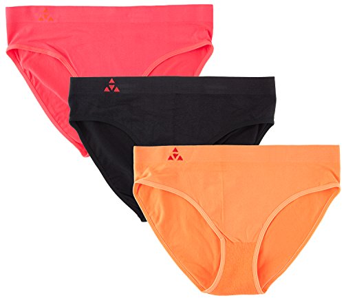 Balanced Tech Women's Seamless Bikini 3 Pack - Orange/Pink Assorted - Large Balanced Tech Women's Seamless Bikini 3 Pack - Orange/Pink Assorted - Large