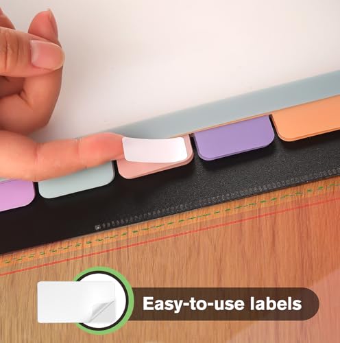 HABGP 2 Set 8 Tab Binder Dividers for 3 Ring, Plastic Binder Dividers with Tabs Letter Size Multicolor, Pastel Colors 3 Hole Punch Clear Page Folder Dividers File Organizer