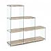 Fashion Commerce Libreria Scala Sury Rovere in MDF e Vetro, 122 x 29.5 x 120 cm