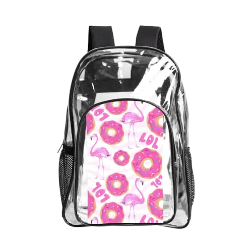 Sac à livres transparent en vinyle robuste avec motifs fun pour sport et voyage