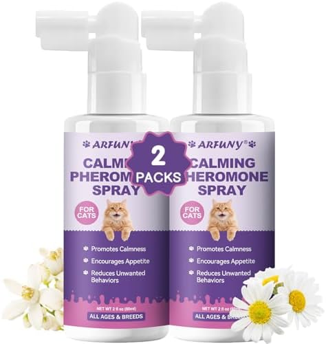 Cat Calming Pheromone Spray - 2-Pack Cat Pheromone Spray Helps Re...
