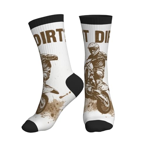 ZUHAOGO Got Dirt Bike Motorcross Racing Crew Athletic Socks Funny Crazy Casual Sports Novelty Dress Socks for Women Men Running Hiking