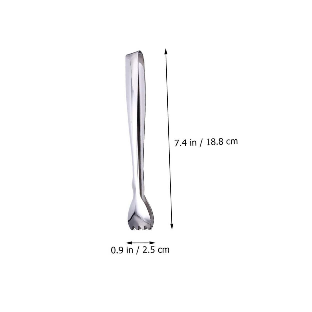 CIYODO Sturdy Stainless Steel Hot Towel Clip Ice Cube Tongs Set for Cocktails Tea Daily Use