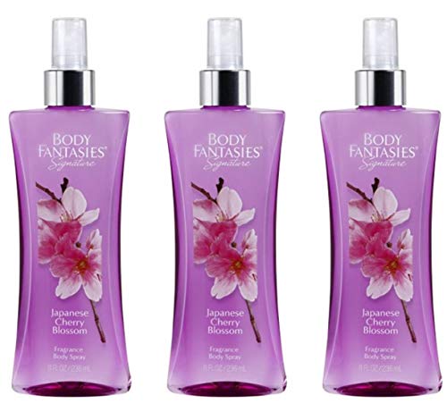 Body Fantasies Signature Fragrance Body Spray, Japanese Cherry Blossom, 8 Fluid Ounce