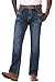 MZNBURAM Men's Stretch Regular Fit Bootcut Flared Jeans - Cowboy Cotton Fashion Comfort Flex Waist Denim Pants (38, Dark Blue)