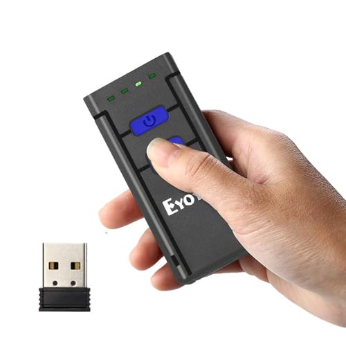 Image of Eyoyo Mini 1D Wireless Barcode Scanner Bluetooth,3-in-1 Bluetooth&2.4G Wireless&Wired Connection, Portable Inventory Bar Code Reader Compatible with iPhone, Android, Windows, Mac Tablets or Computers