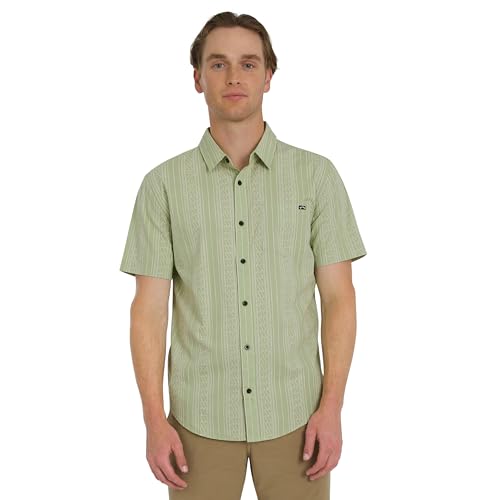 Billabong Men's Printed Short Sleeve Woven Button Down Shirt