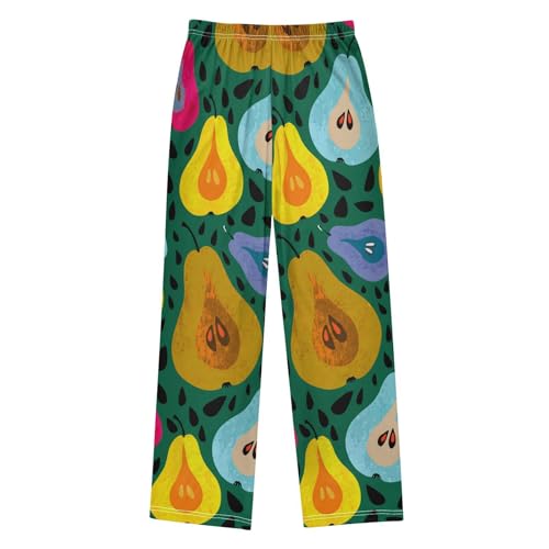 J JOYSAY Colorful Pear Darkgreen Pajamas Pants Soft Long Pajama Bottoms Lounge Sleep Pants Size S-XL2