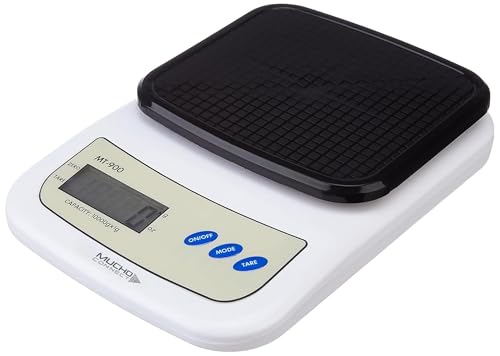 Image of Portable Digital Weight Scale for food with Back-Light LCD Display & High-Precision Sensors | Food Weighing Machine for Kitchen 10kg kitchen weighing machine (Black)